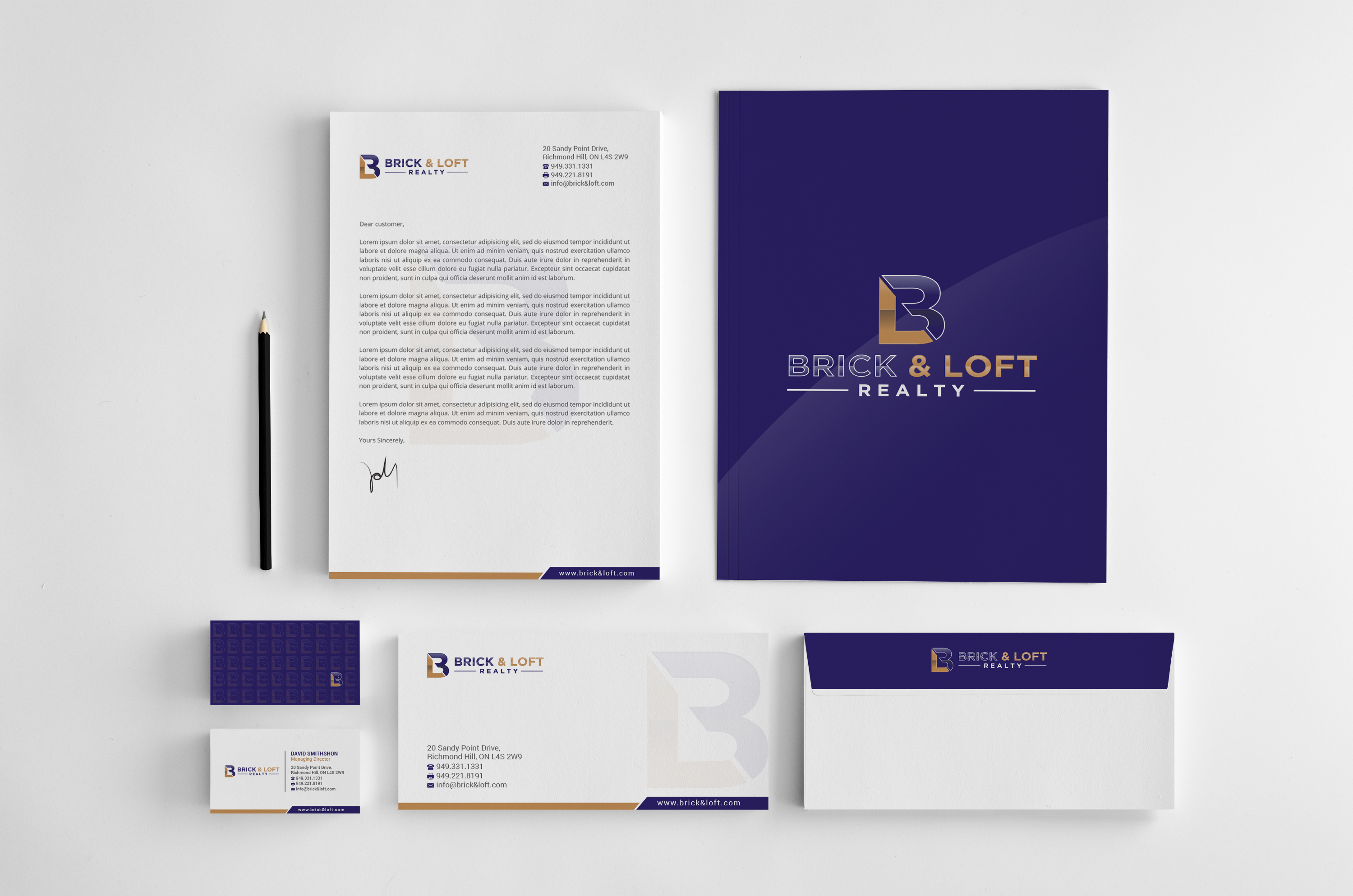 Stationery Design by R.design for FlatRock Royalties  | Design #25566953