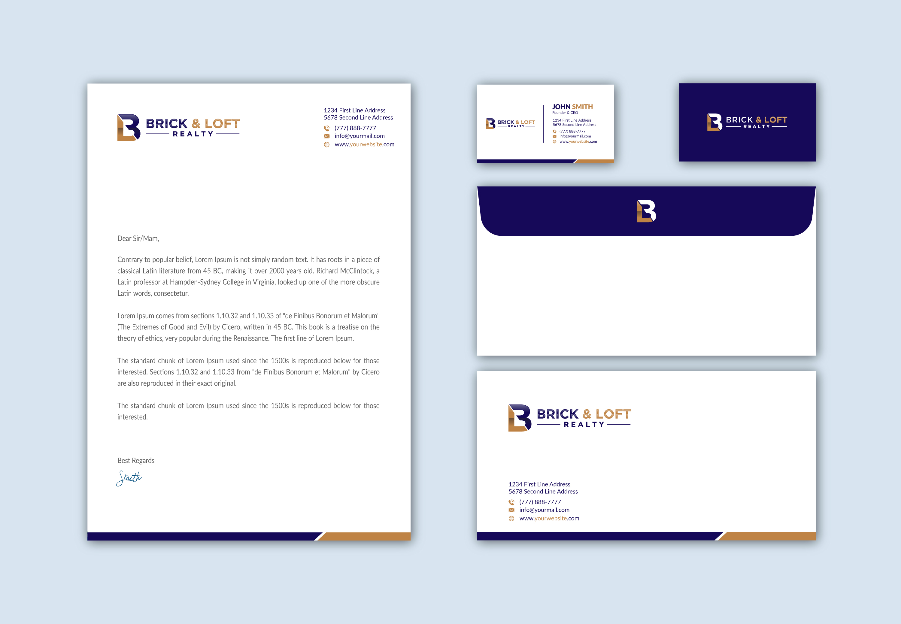 Stationery Design by Musa. A for FlatRock Royalties  | Design #25556822