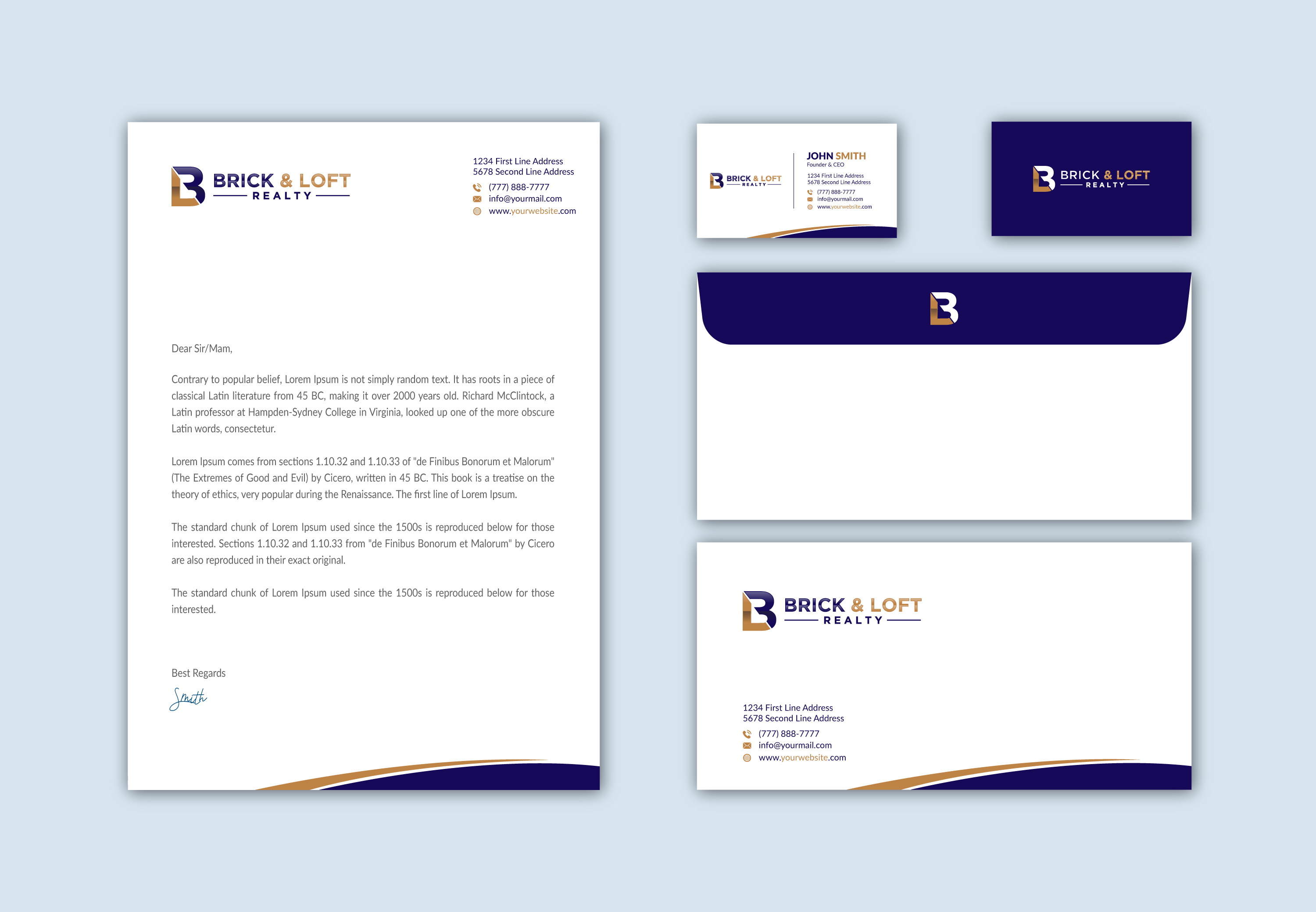 Stationery Design by Musa. A for FlatRock Royalties  | Design #25556823
