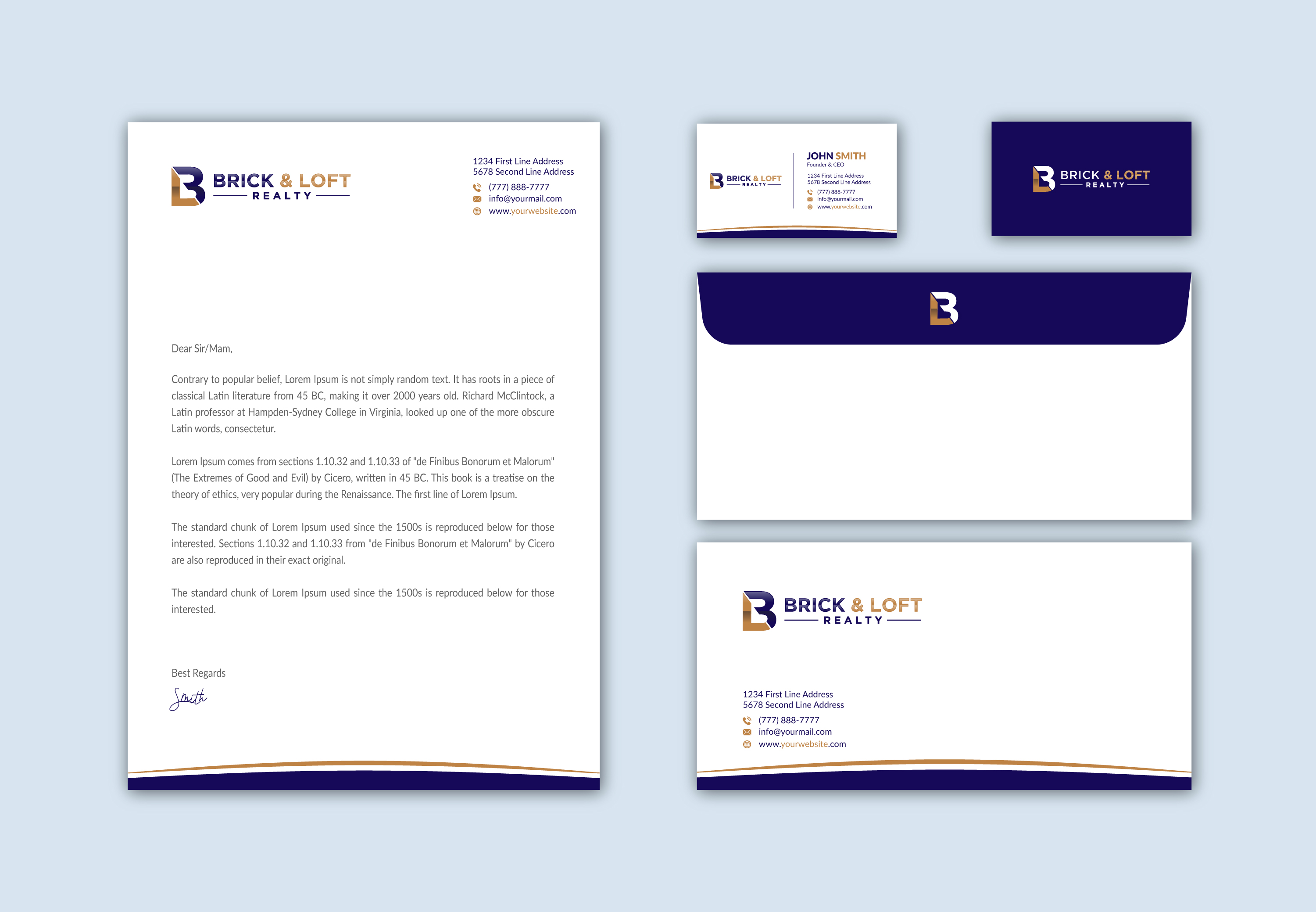 Stationery Design by Musa. A for FlatRock Royalties  | Design #25556827