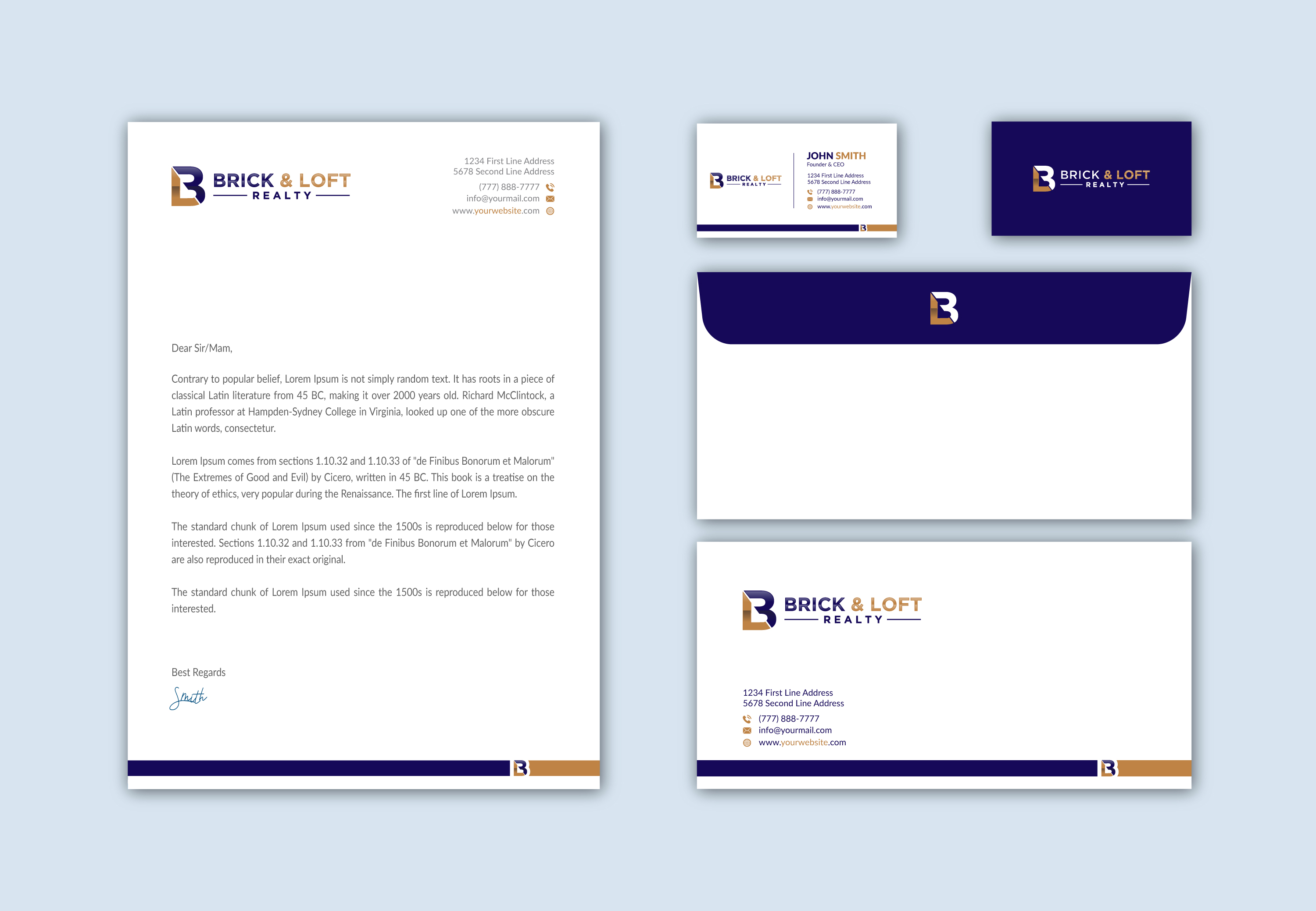 Stationery Design by Musa. A for FlatRock Royalties  | Design #25556829