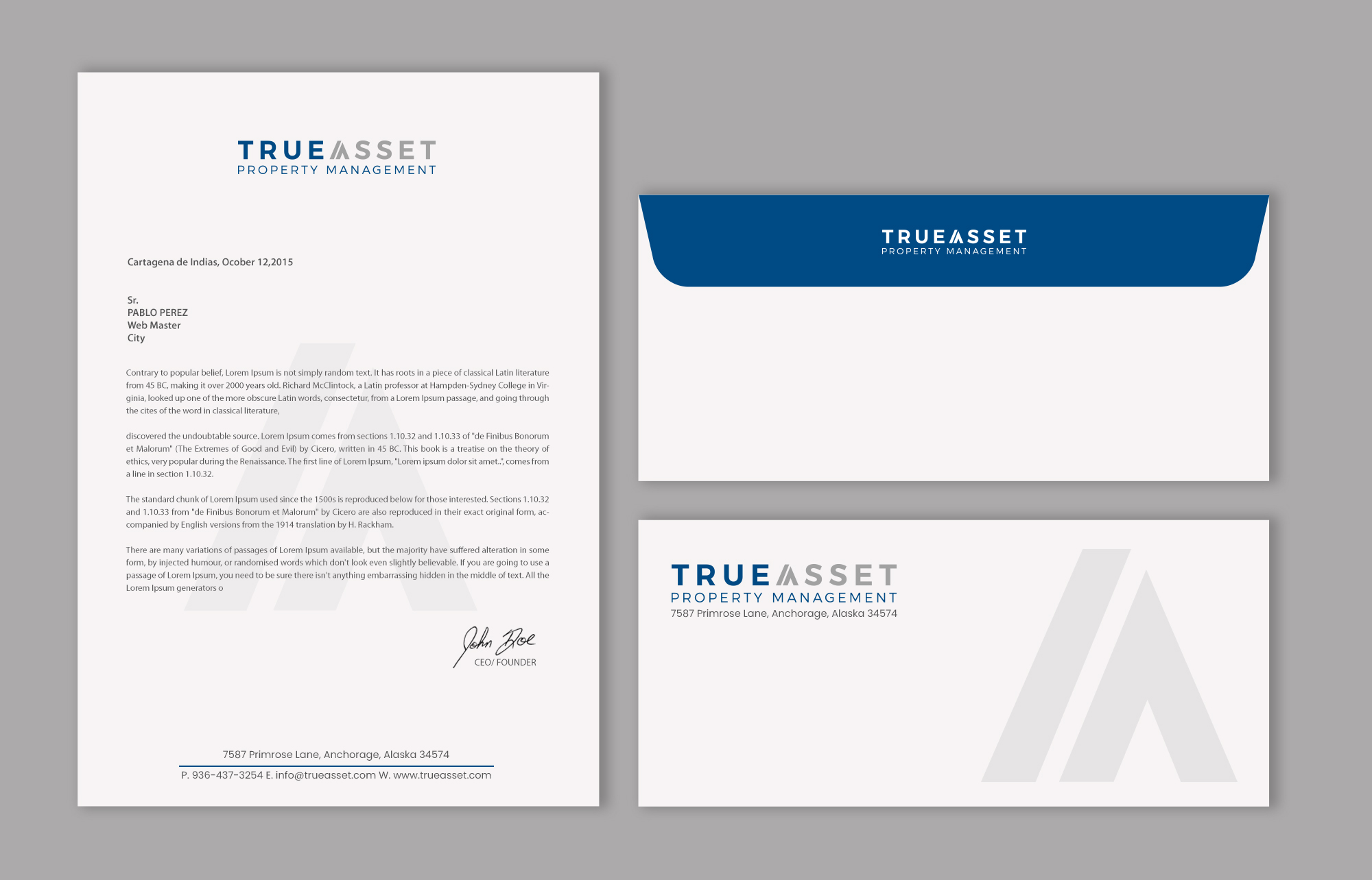 Stationery Design by chandrayaan.creative for FlatRock Royalties  | Design #25534540