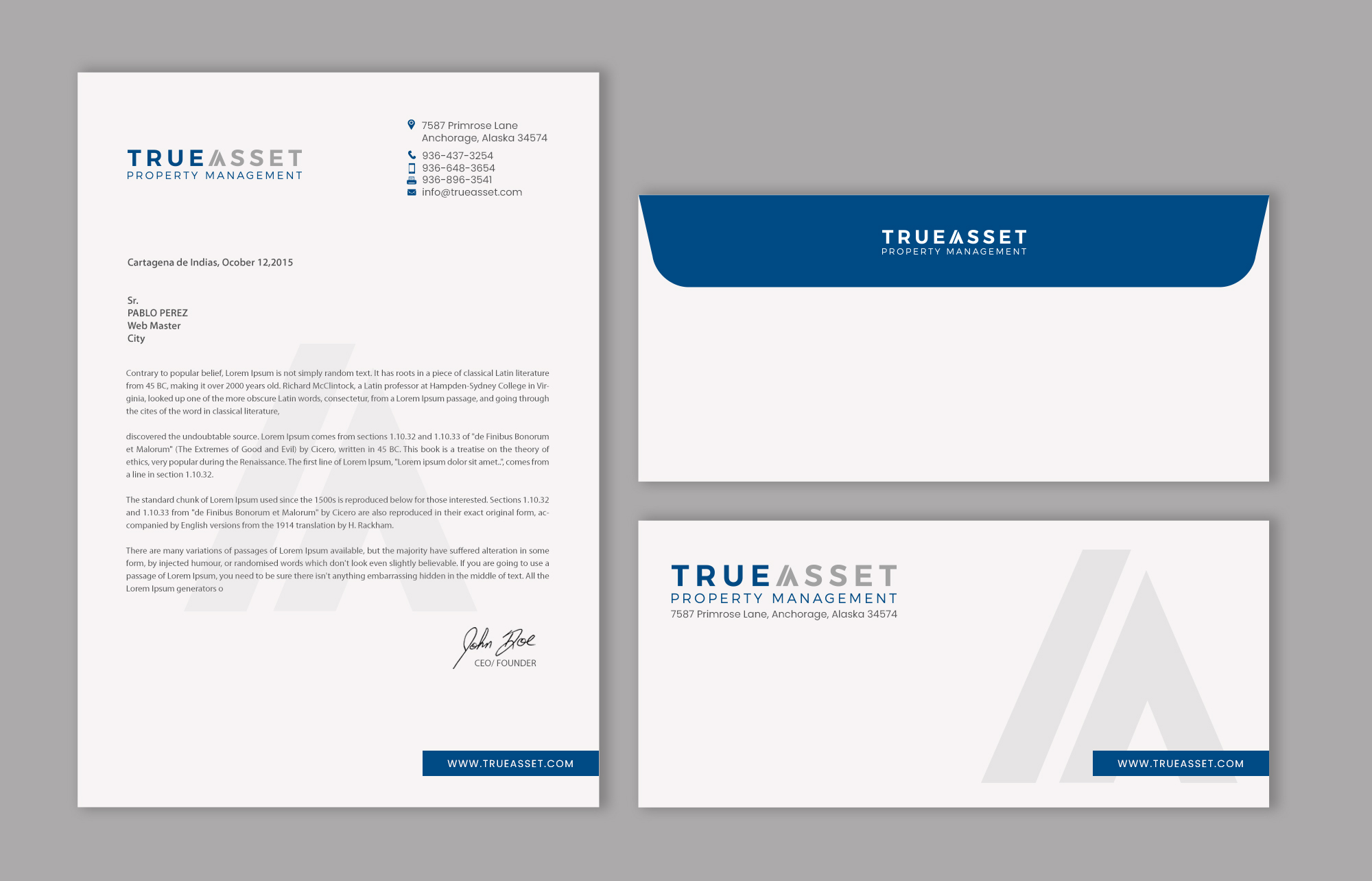 Stationery Design by chandrayaan.creative for FlatRock Royalties  | Design #25534551