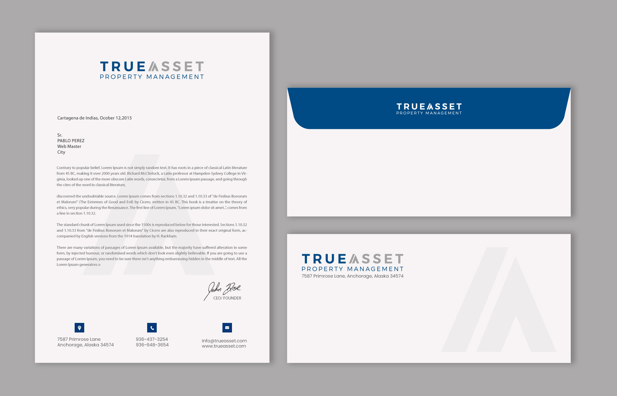 Stationery Design by chandrayaan.creative for FlatRock Royalties  | Design #25534553