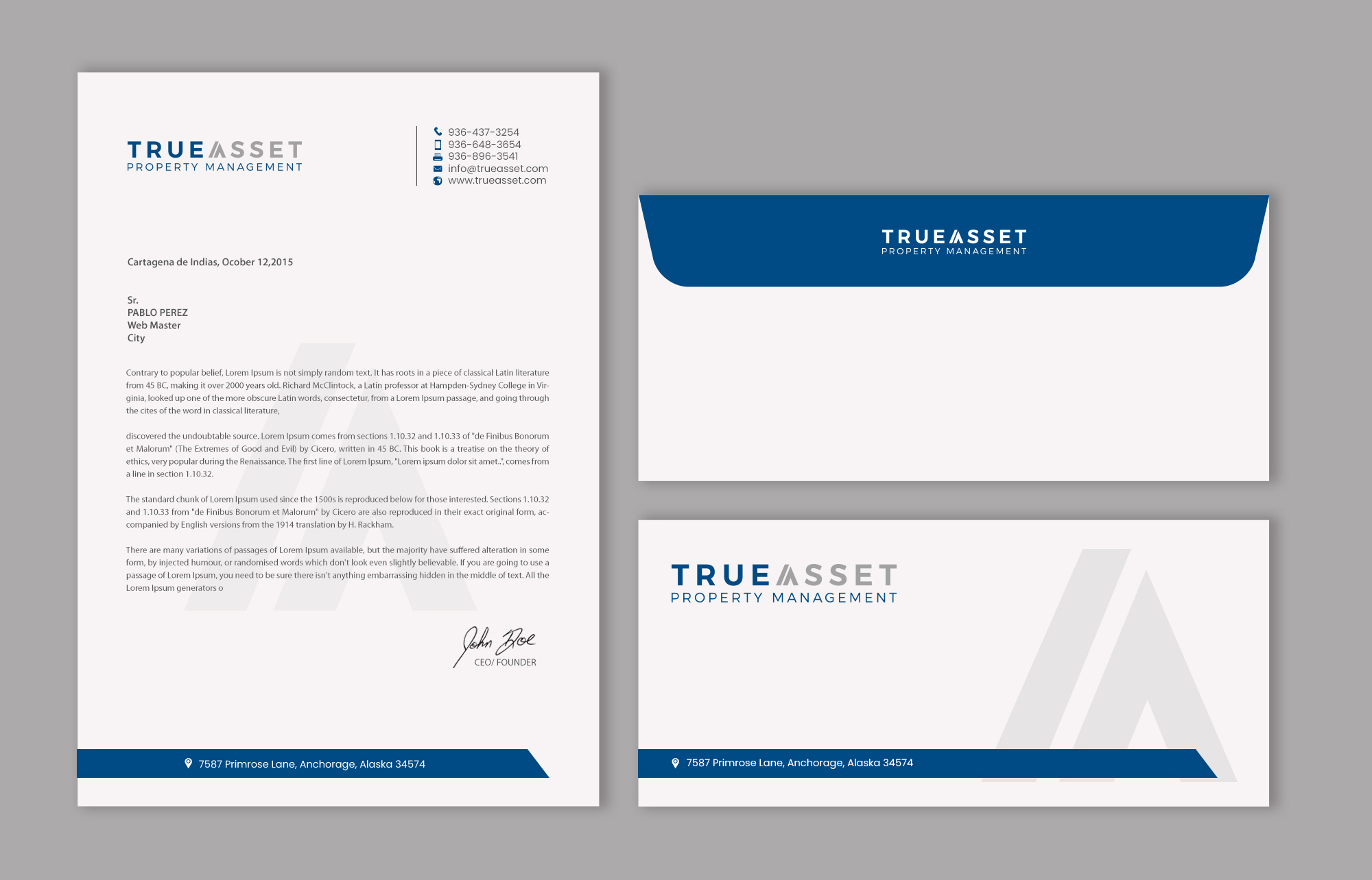 Stationery Design by chandrayaan.creative for FlatRock Royalties  | Design #25534557