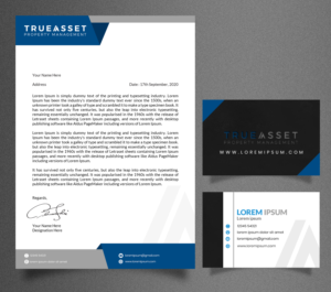 Property Management Company looking for a high-end business card, letterhead and envelope design.  | Stationery Design by SAI DESIGNS