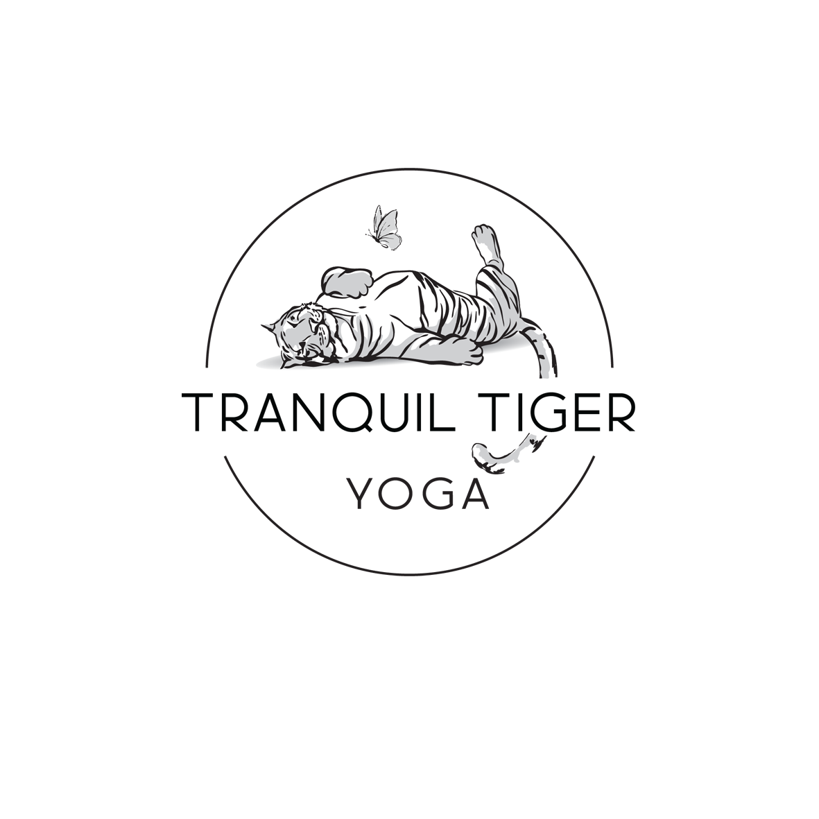 Logo Design by Samantha Ward Design for Tranquil Tiger Yoga | Design #25551522