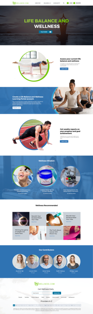 Life Balance and Wellness.com Landing Page | Web Design by lemosys infotech