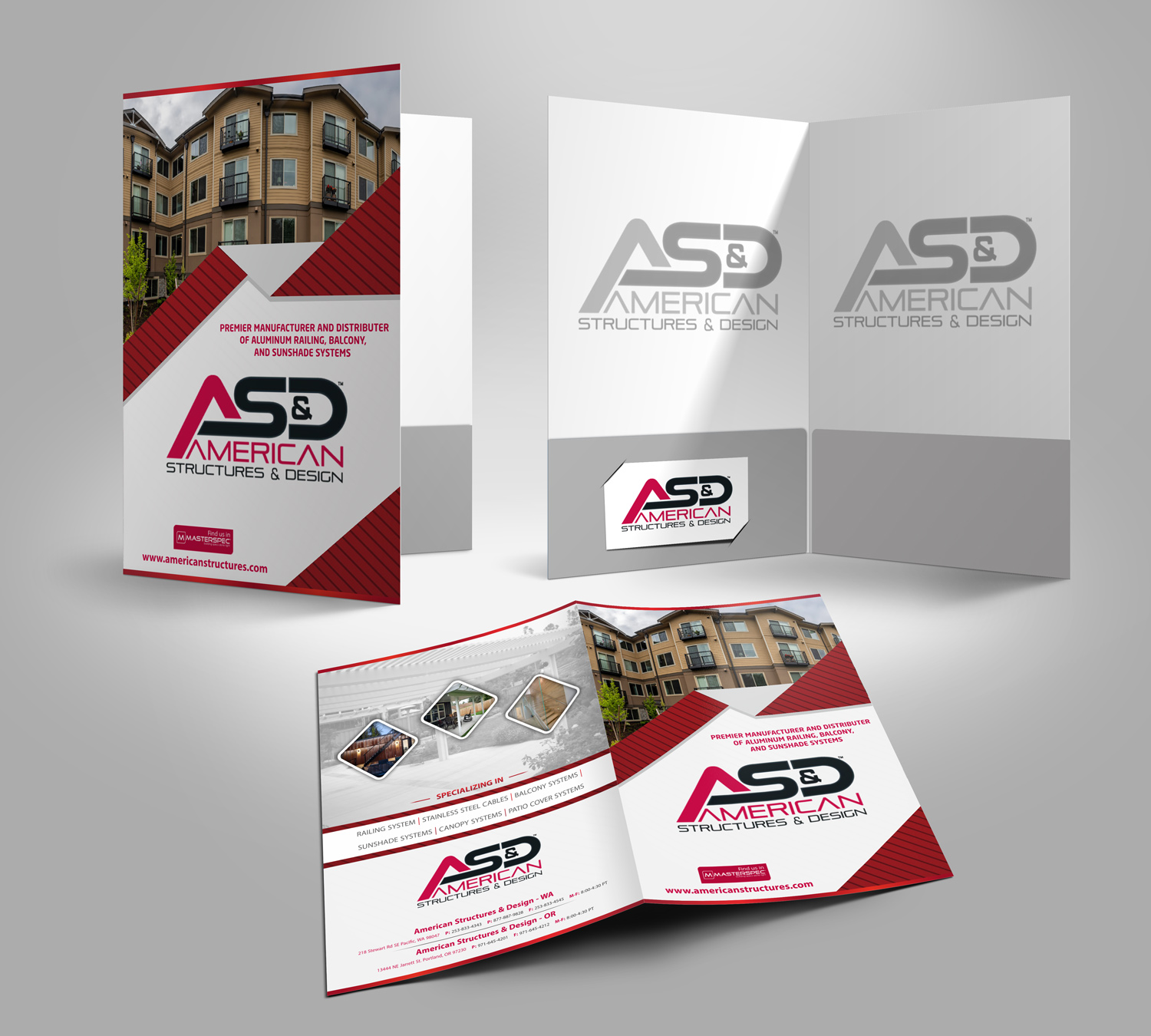 Stationery Design by Petter Goms for American Structures & Design | Design #25603323