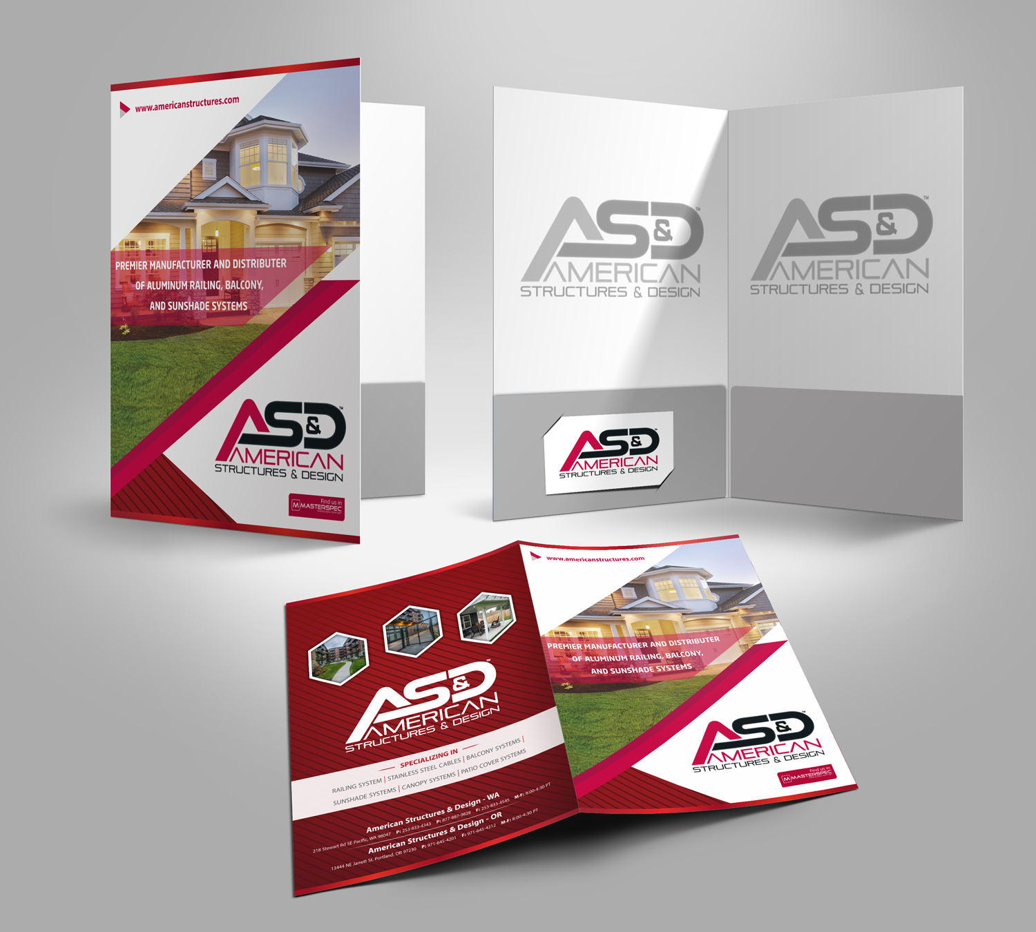 Stationery Design by Petter Goms for American Structures & Design | Design #25604154