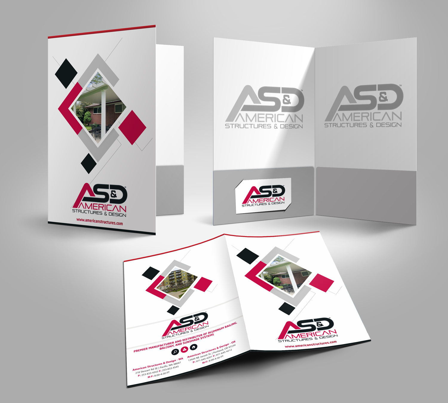 Stationery Design by Petter Goms for American Structures & Design | Design #25605203