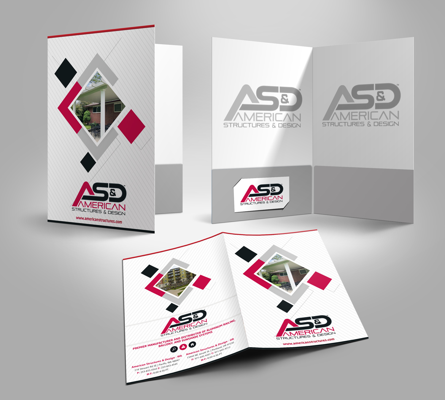 Stationery Design by Petter Goms for American Structures & Design | Design #25605233