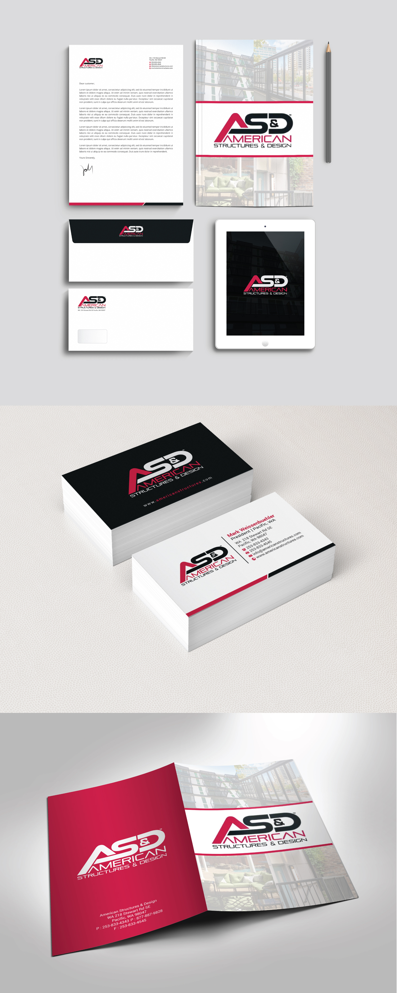 Stationery Design by R.design for American Structures & Design | Design #25598977