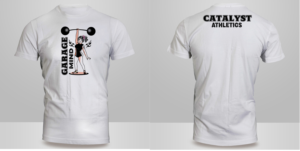vintage old school female weightliftere | Diseño de Camiseta por Kero