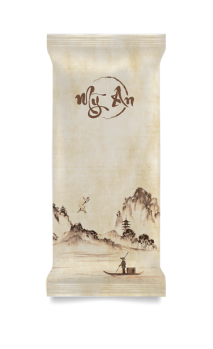 Restaurant wet tissue package would need remake. (Chinese painted style of artwork) | Design Emballage par Pinky 