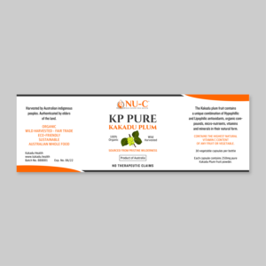 International wholefood supplement  business requires product label design for supplement product. | Diseño Gráfico por RoundYellow