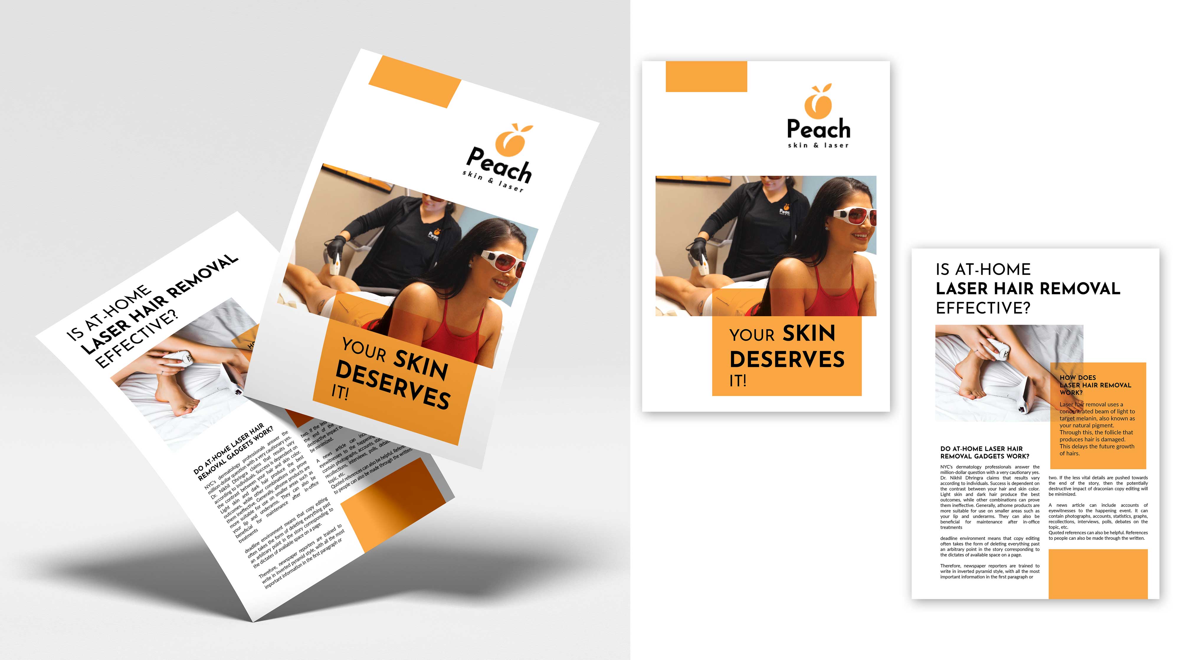 Magazine Design by Deziners Zone for Peach Skin & Laser | Design #25546513