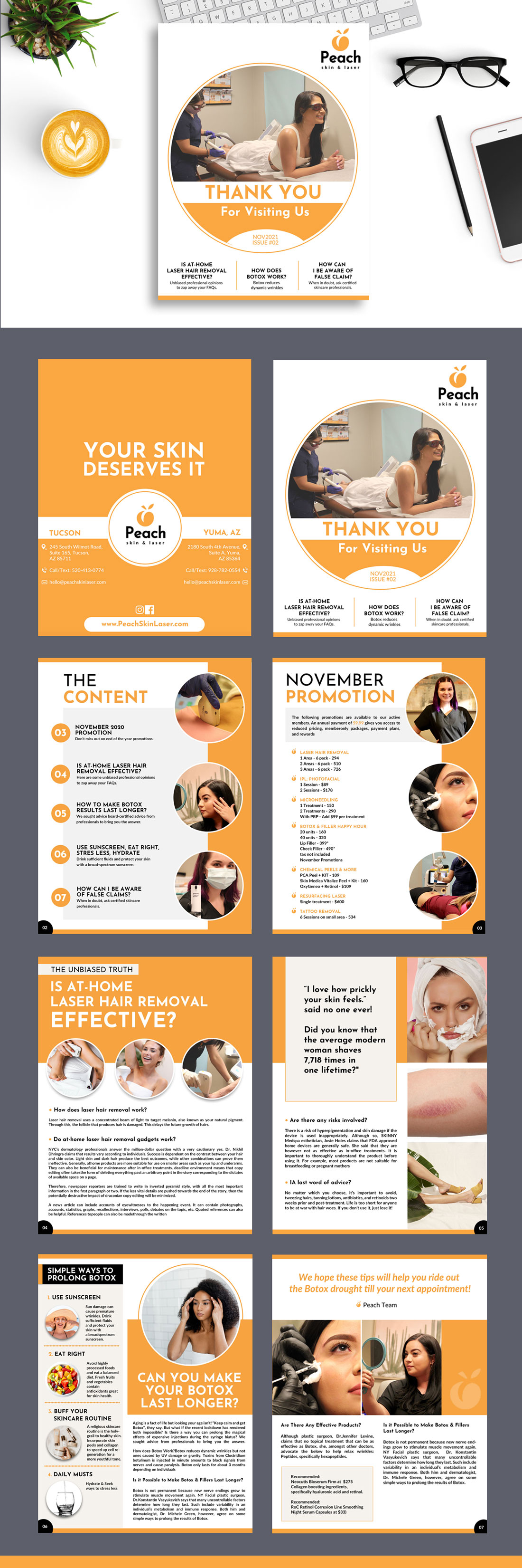 Magazine Design by DA. for Peach Skin & Laser | Design #25568896