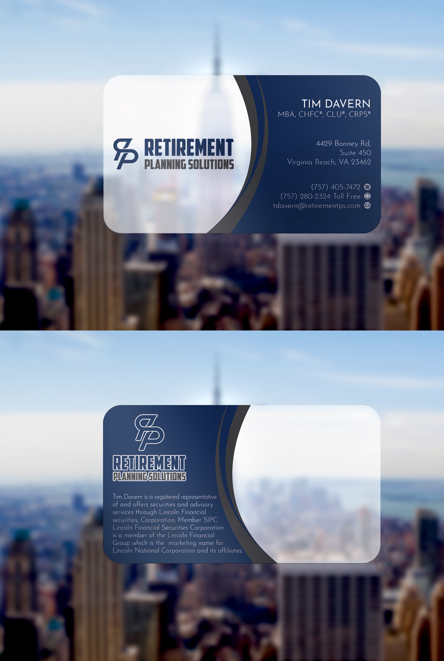 Visitenkarten-Design von WebixBD für Retirement Planning Solutions | Design #25565307