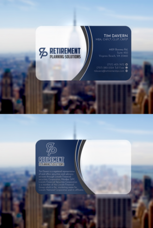 Business Card Design by WebixBD for Retirement Planning Solutions | Design: #25565461