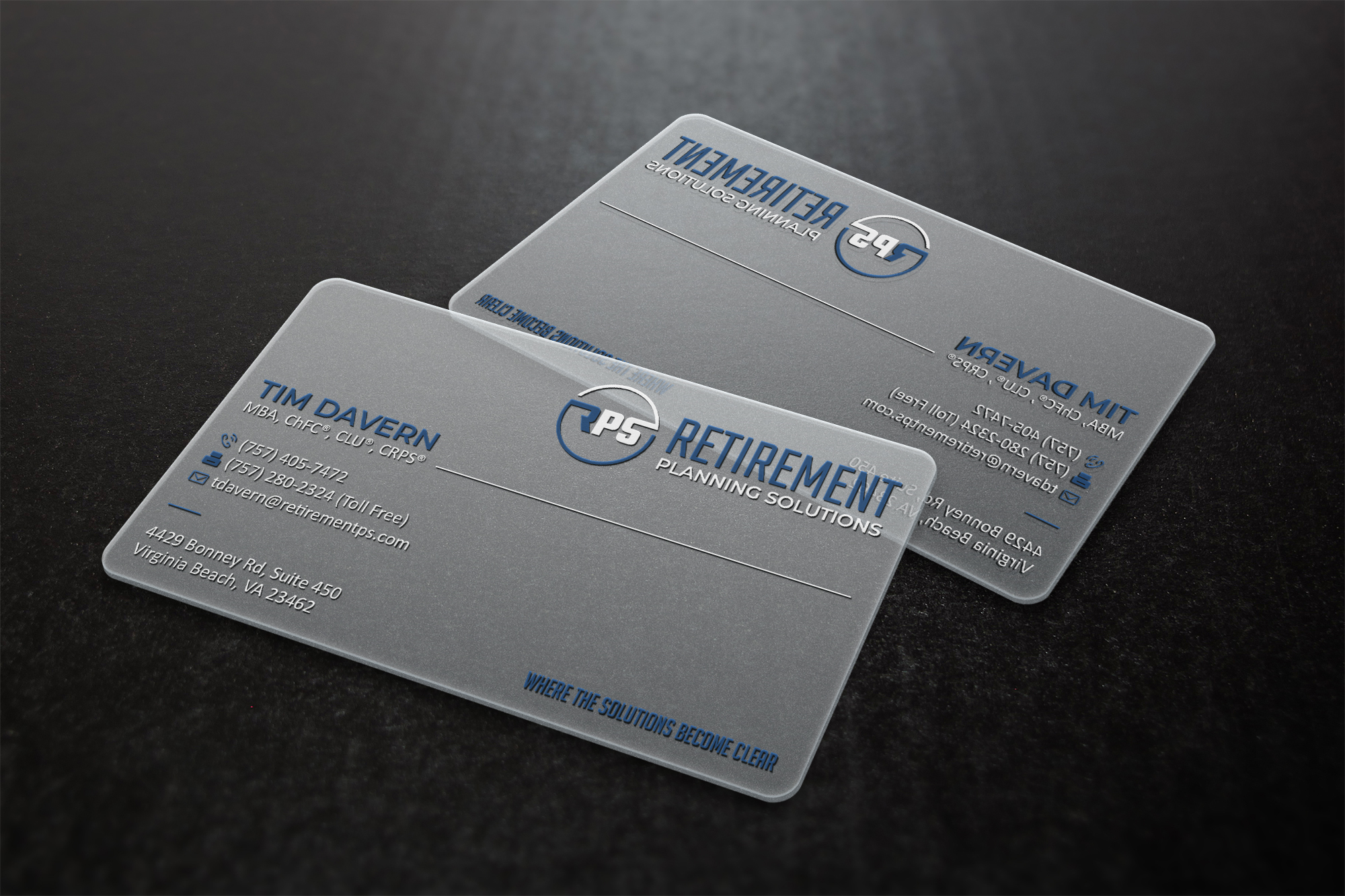Business Card Design by Verified artistry (Design garden) for Retirement Planning Solutions | Design #25564464
