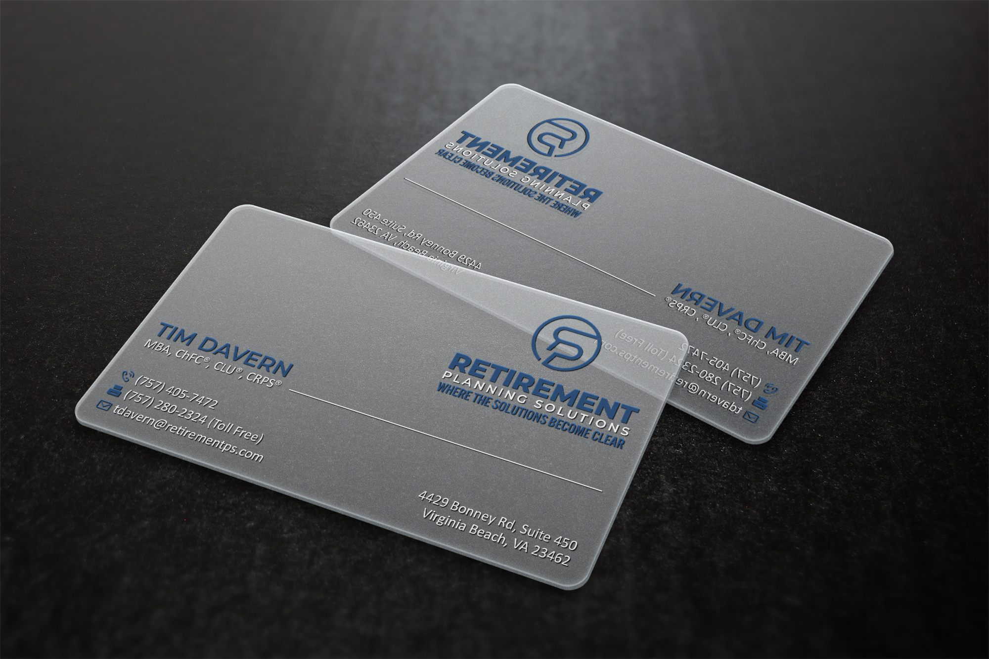 Business Card Design by Verified artistry (Design garden) for Retirement Planning Solutions | Design #25564469