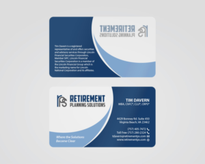 RPS - Retirement Planning Solutions | Diseño de Tarjeta de Presentación por MDesign