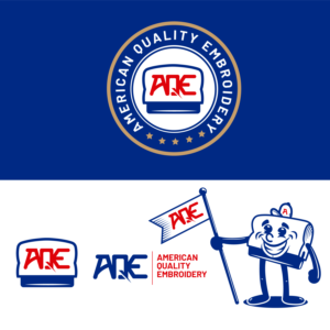 American Quality Embroidery (AQE) I would also like to incorporate Screen Printing into the logo as well. | Logo Design by El Yisk 2