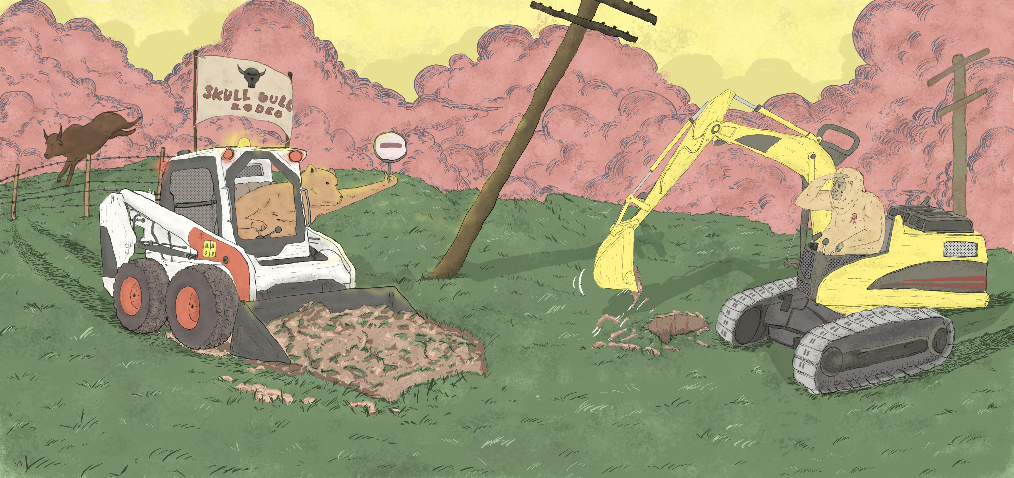 Illustration Design by Cinio for Juicebobcat excavating services  | Design #25597559