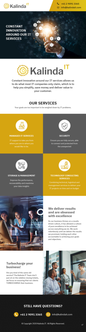 Email Marketing Design by pb for Kalinda IT | Design: #25556319