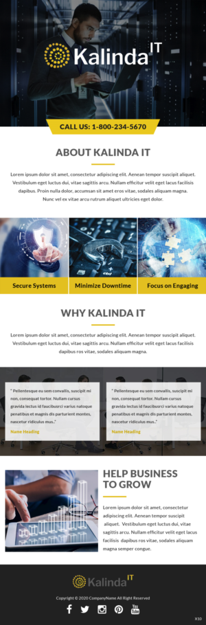 Email Marketing Design by pb for Kalinda IT | Design: #25556330