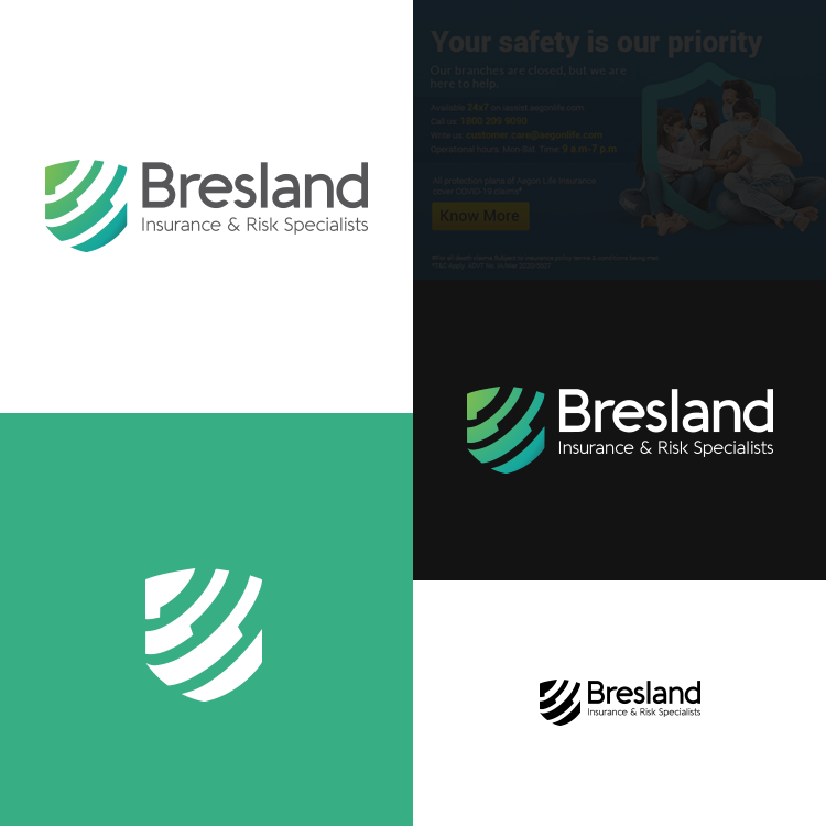 Diseño de Logo por Anhlee para Bresland Insurance & Risk Specialists | Diseño #26101788