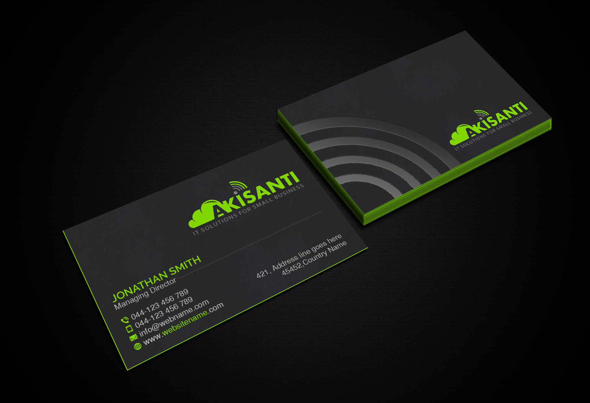 Visitenkarten-Design von Creations Box 2015 für Akisanti | Design #25560819