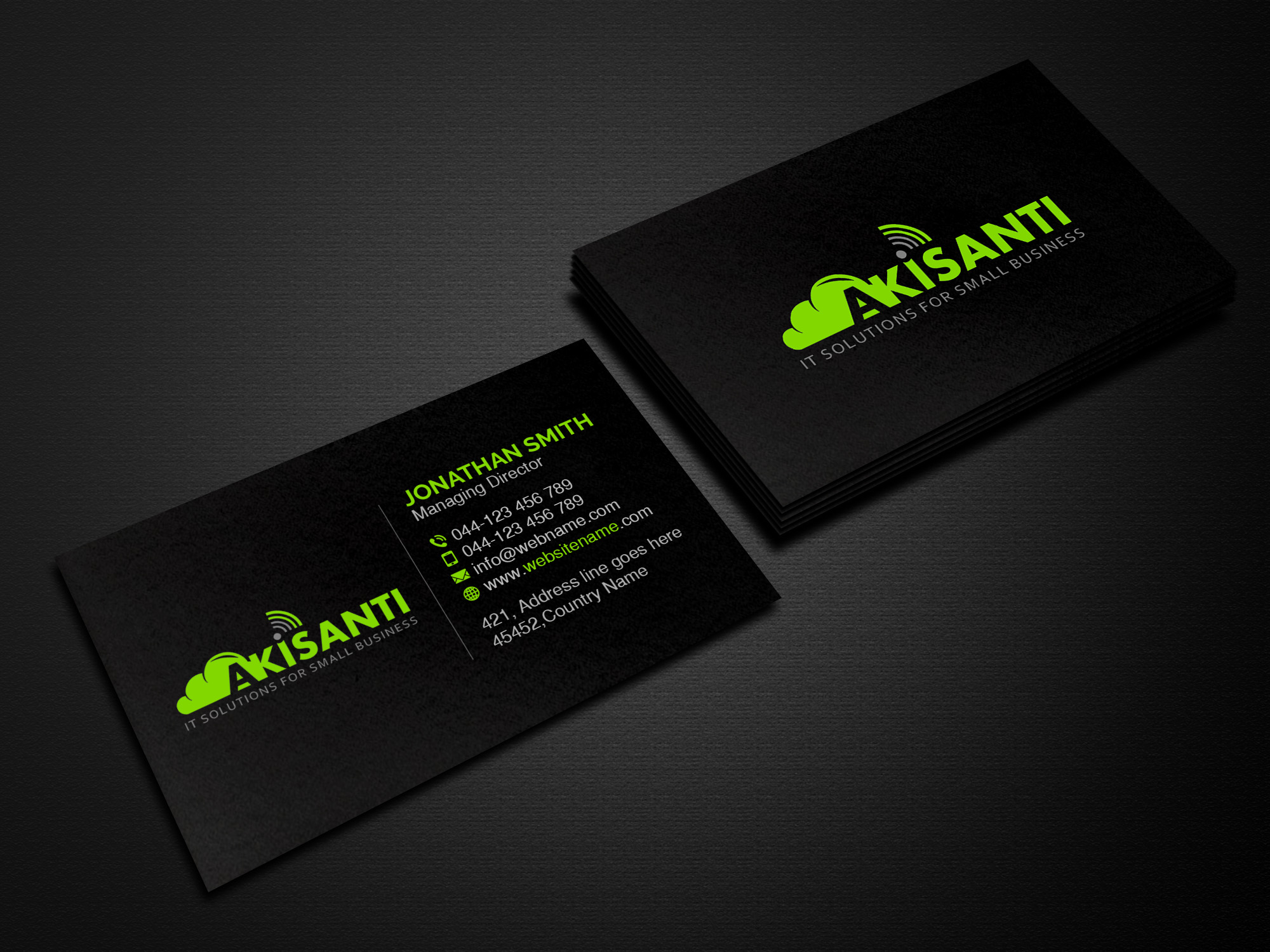 Visitenkarten-Design von Creations Box 2015 für Akisanti | Design #25560820