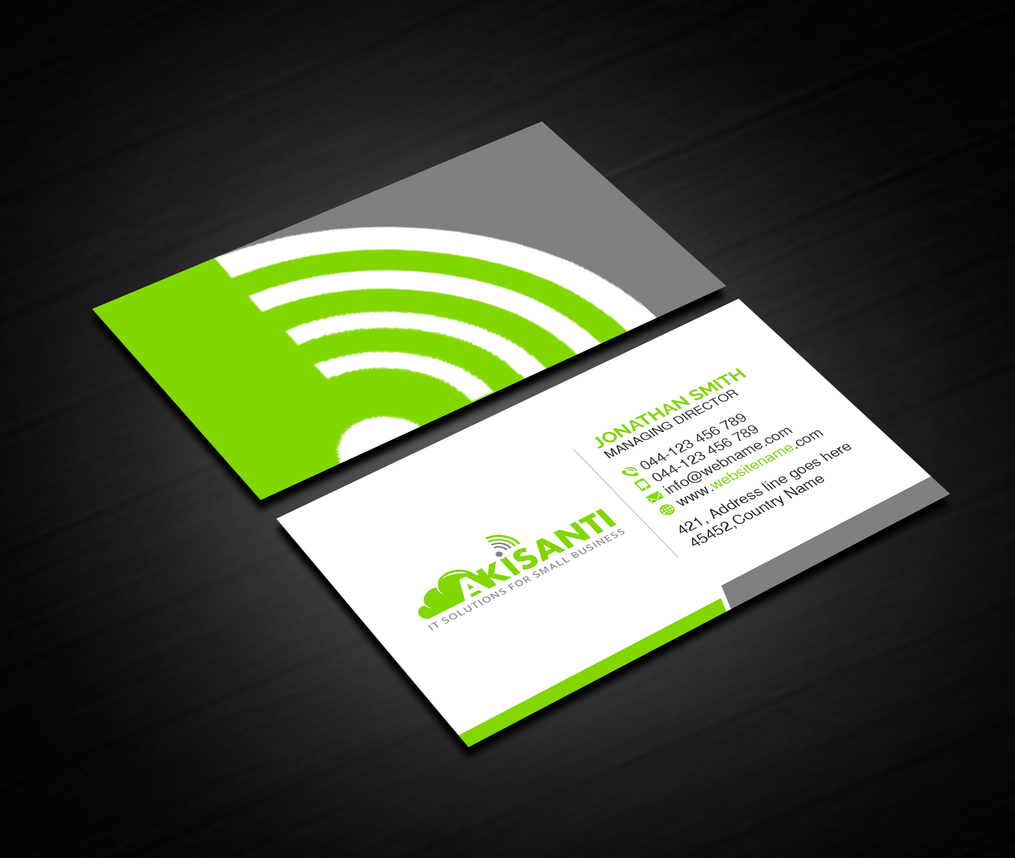 Visitenkarten-Design von Creations Box 2015 für Akisanti | Design #25560832