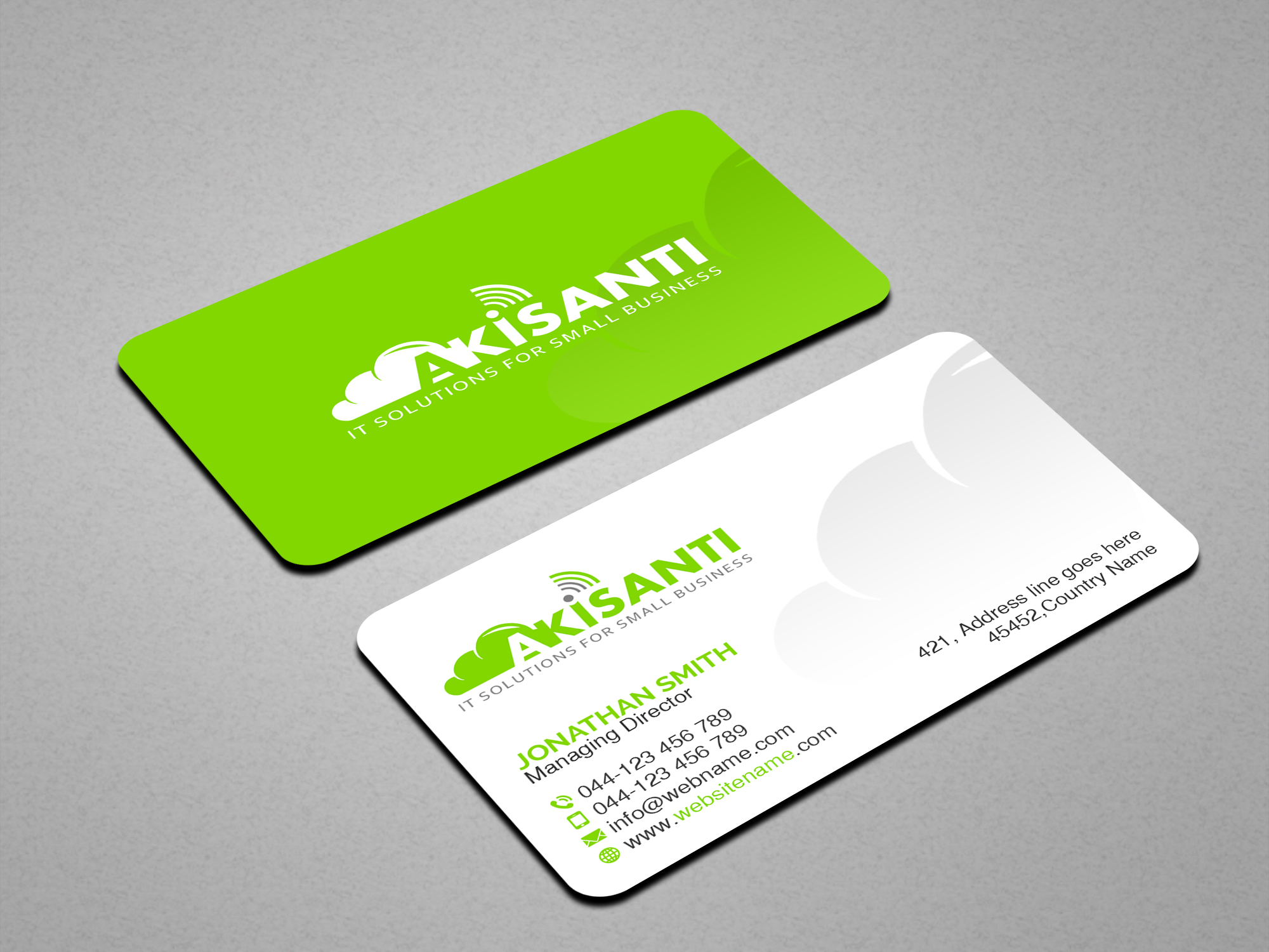 Visitenkarten-Design von Creations Box 2015 für Akisanti | Design #25560833