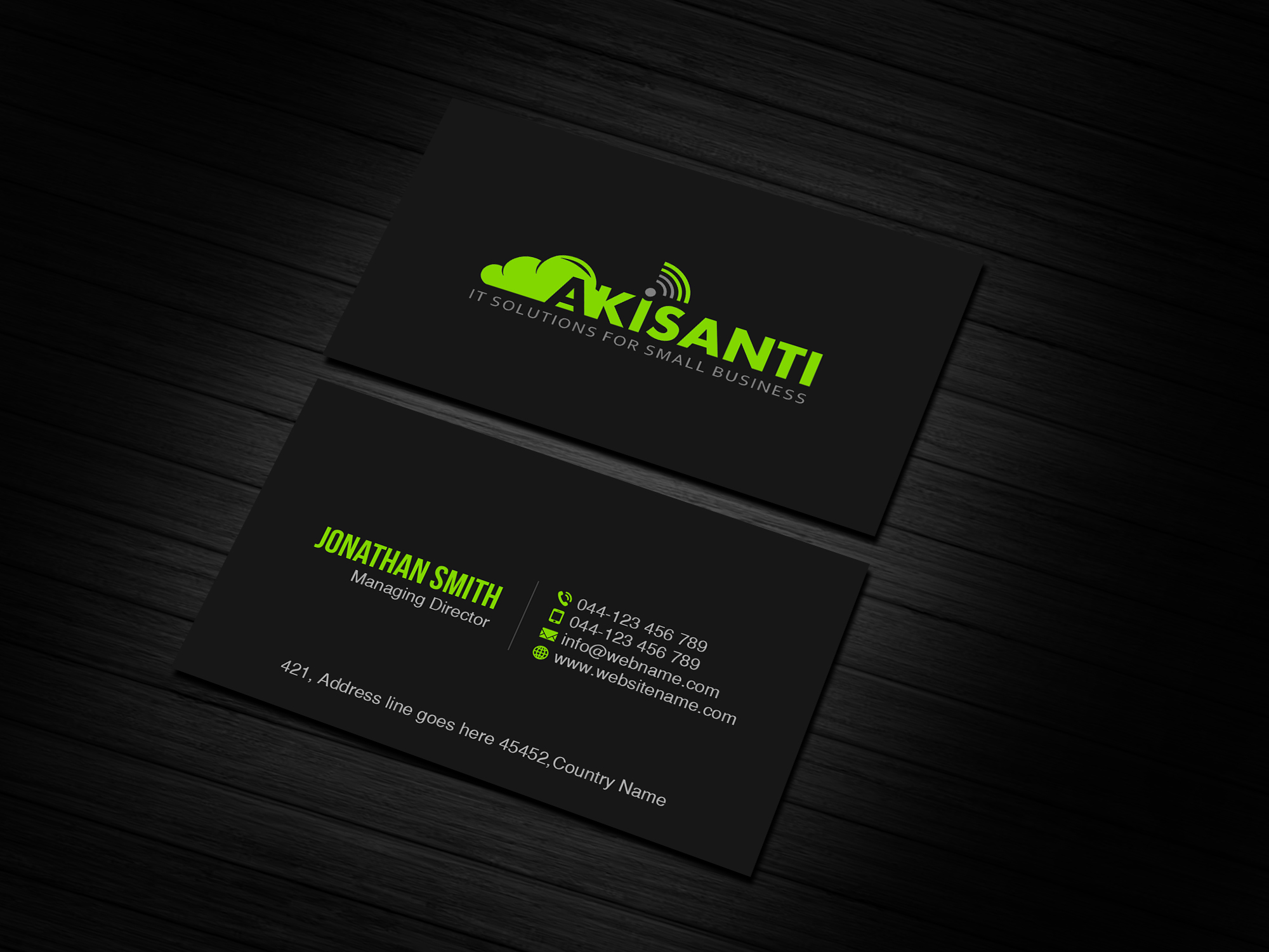 Visitenkarten-Design von Creations Box 2015 für Akisanti | Design #25560835