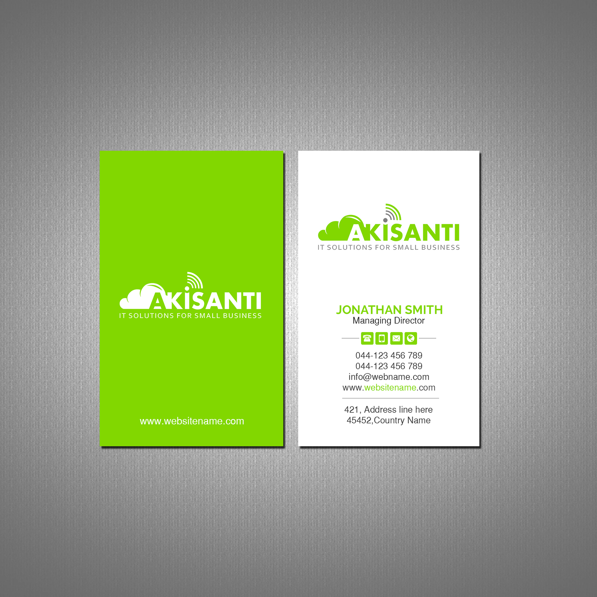 Business Card Design by Creations Box 2015 for Akisanti | Design #25560846