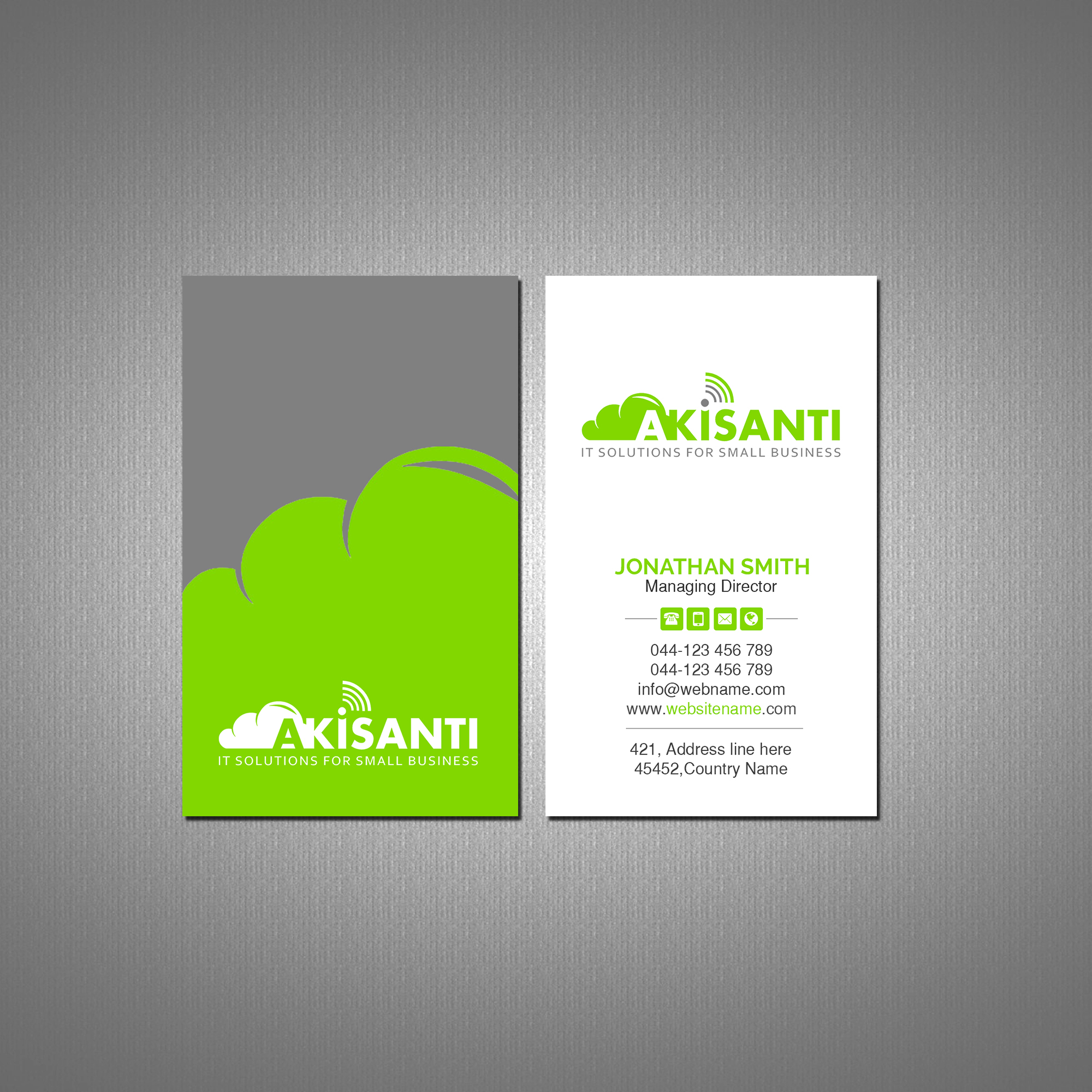 Business Card Design by Creations Box 2015 for Akisanti | Design #25560848