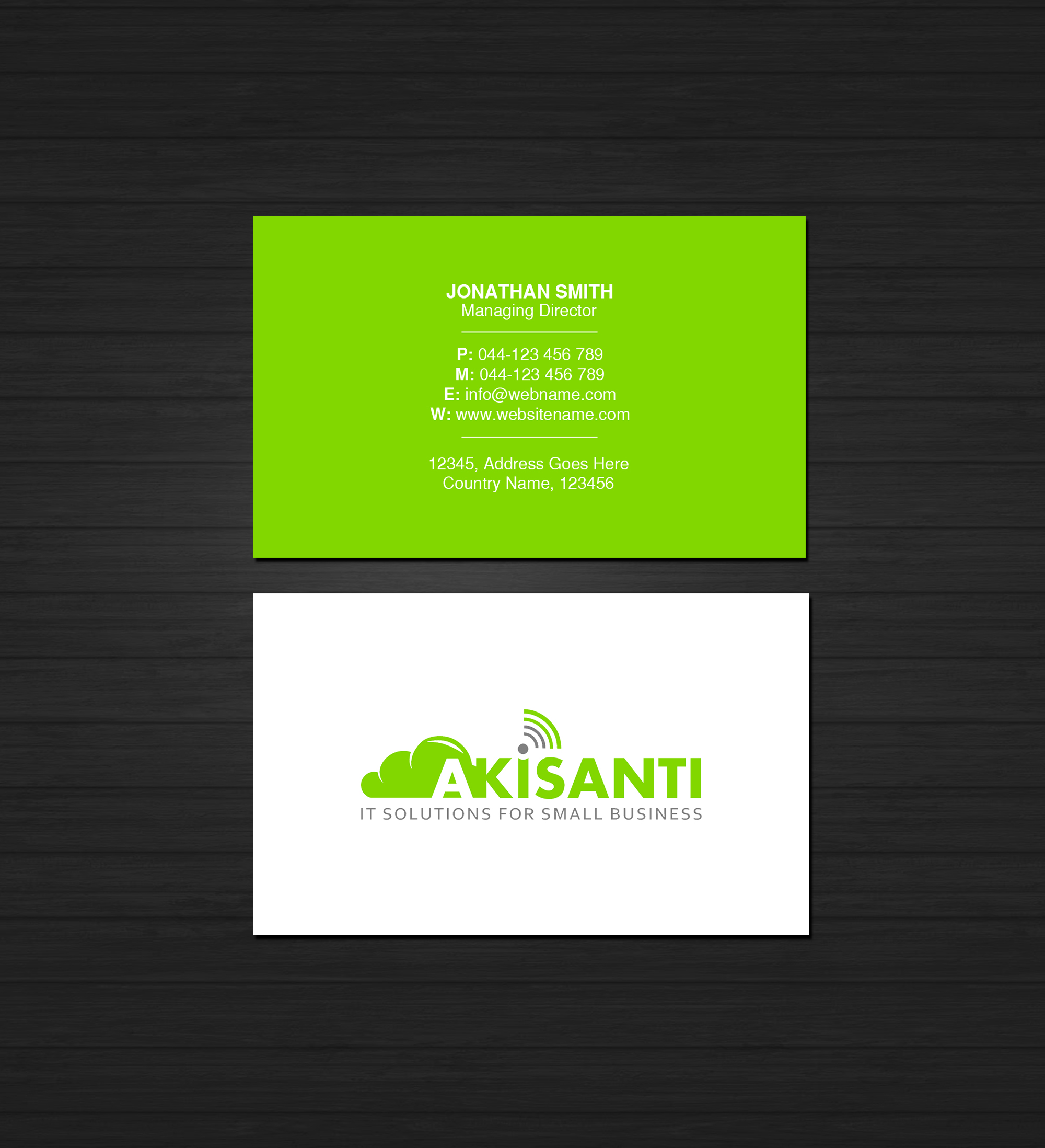 Business Card Design by Creations Box 2015 for Akisanti | Design #25560849