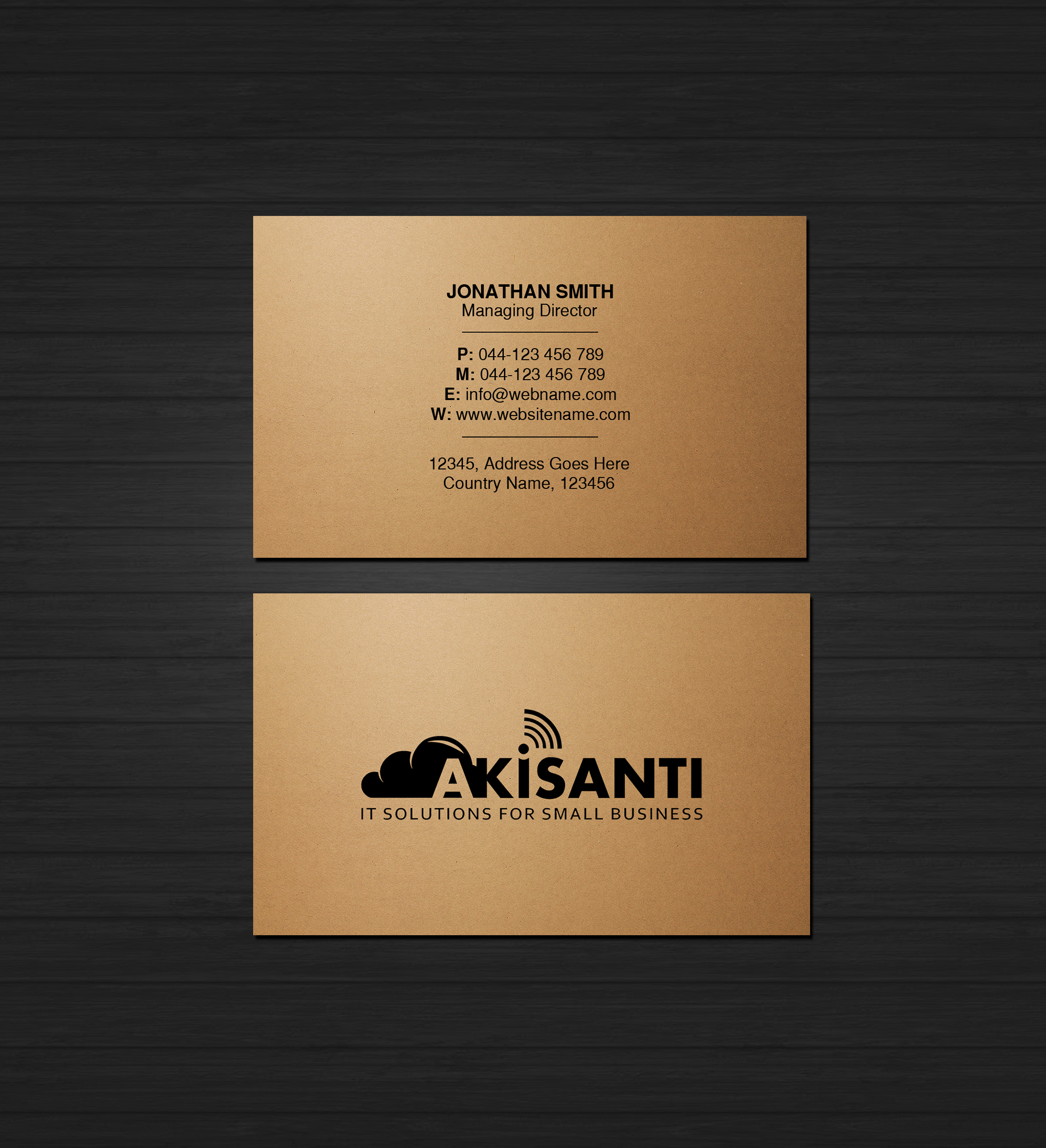 Business Card Design by Creations Box 2015 for Akisanti | Design #25560850