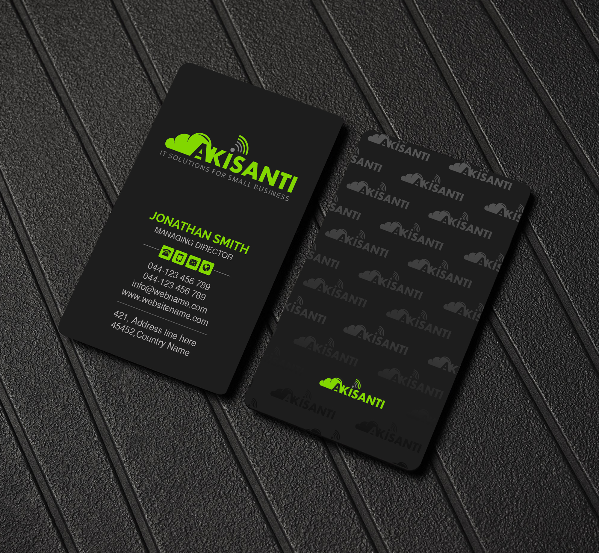 Business Card Design by Creations Box 2015 for Akisanti | Design #25560855