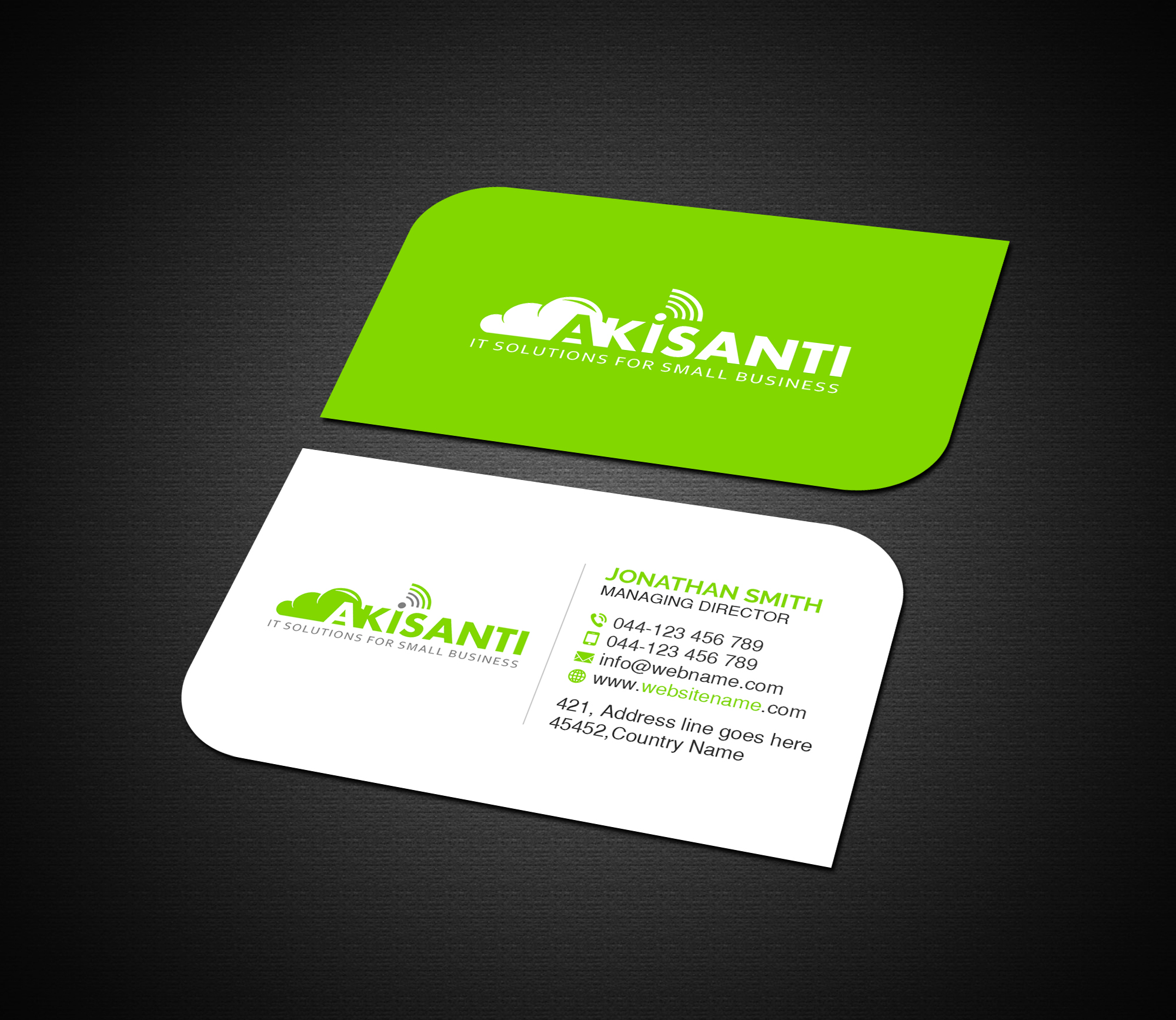 Business Card Design by Creations Box 2015 for Akisanti | Design #25560857