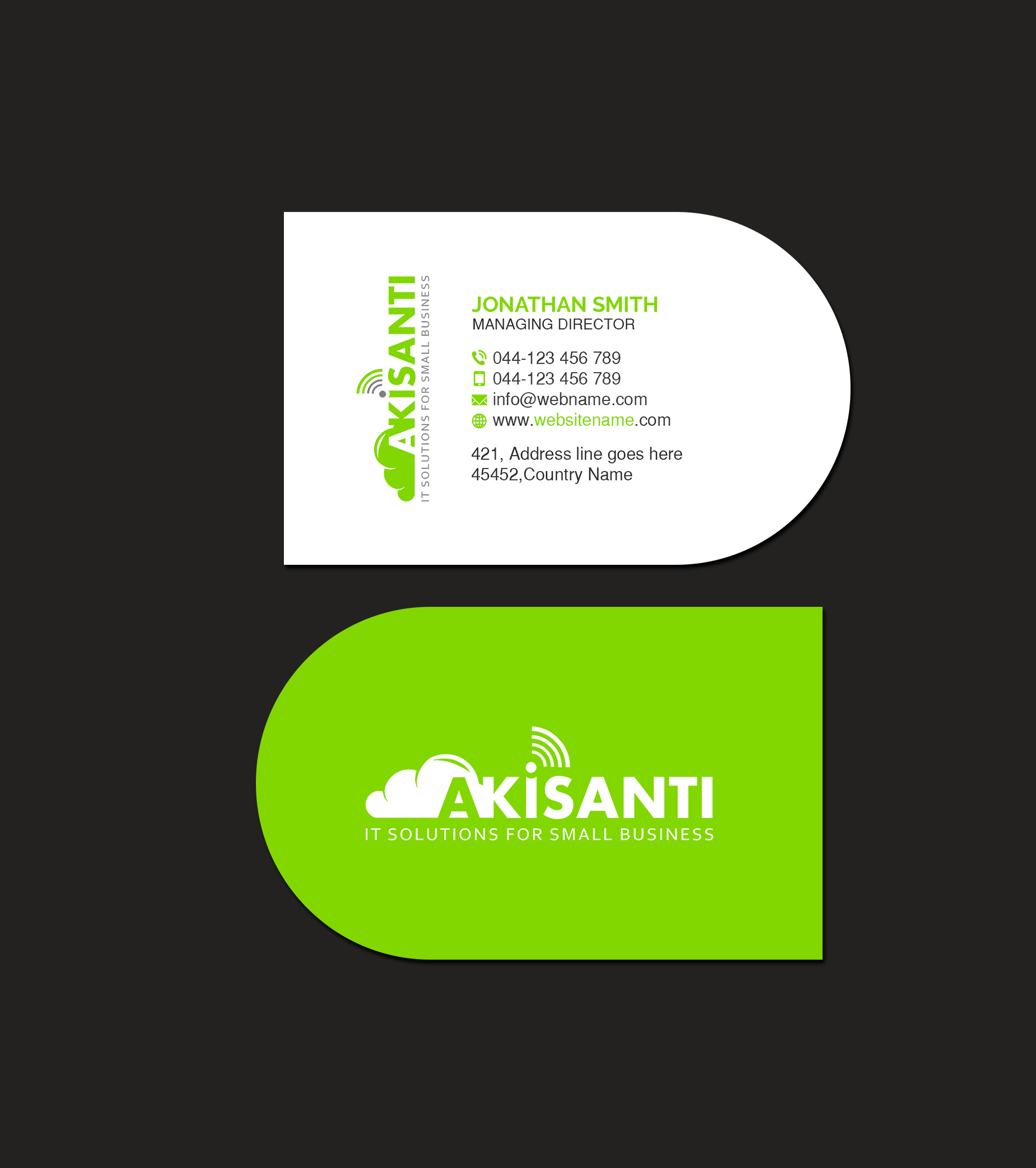 Business Card Design by Creations Box 2015 for Akisanti | Design #25560860