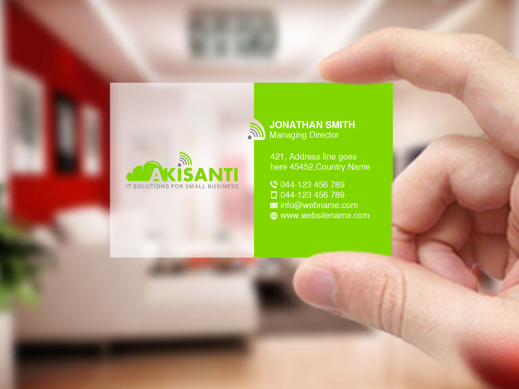 Business Card Design by Creations Box 2015 for Akisanti | Design #25560866