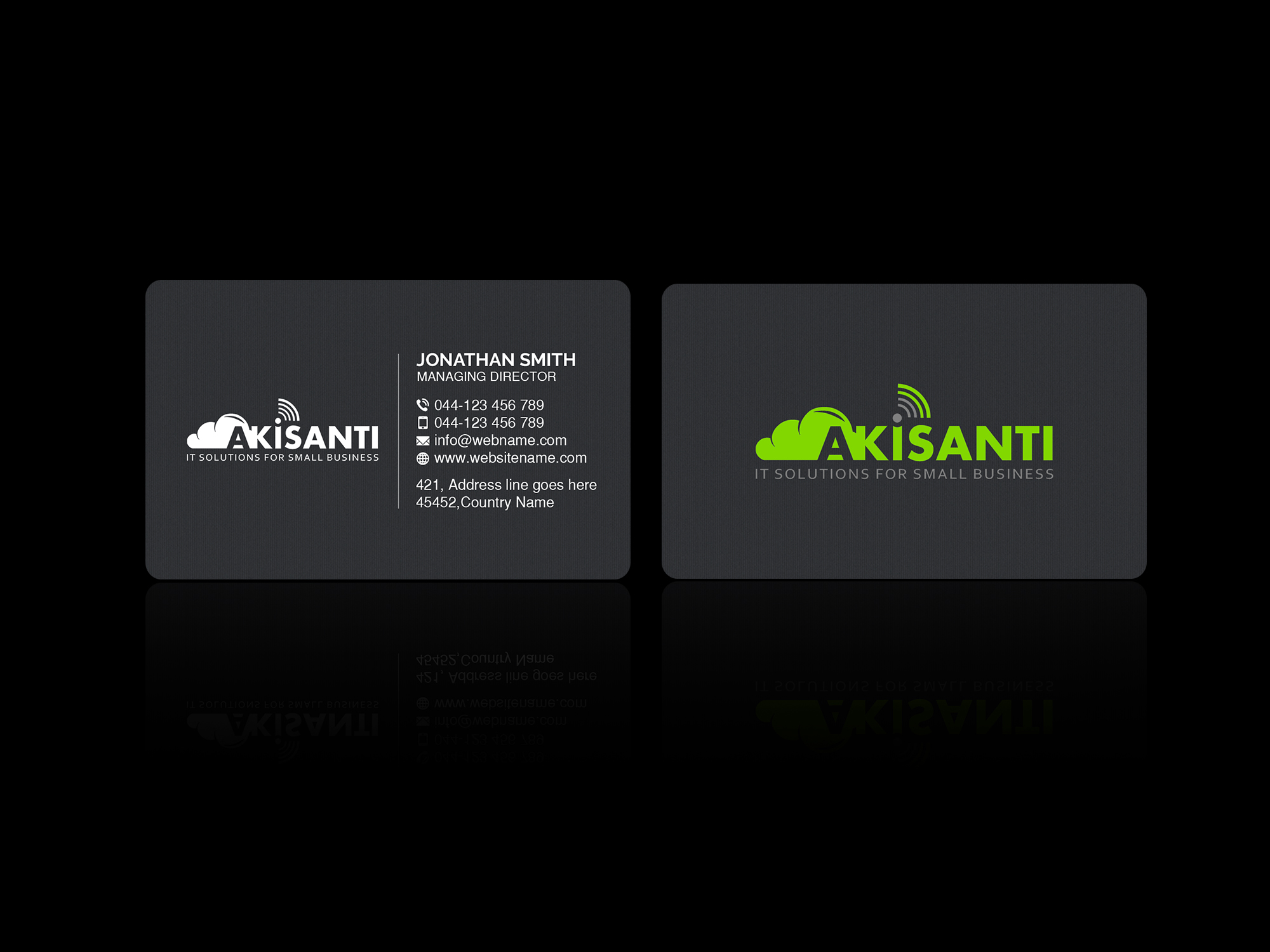 Business Card Design by Creations Box 2015 for Akisanti | Design #25560869