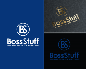 Boss Stuff - Small slogan underneath (Recommends) possible icon if it enhances the logo | Logo Design by Atec