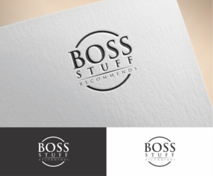 Boss Stuff - Small slogan underneath (Recommends) possible icon if it enhances the logo | Logo Design by MKR