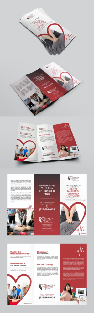 Tri-fold brochure needed for company offering CPR courses | Brochure Design by DesignMarket