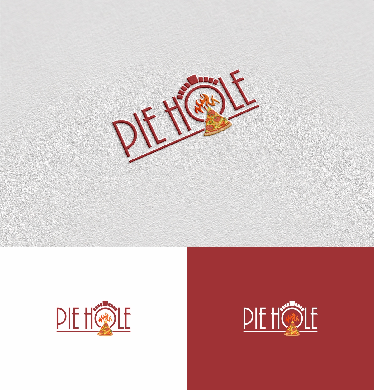 Logo Design by Dave Paresh for Pieholewood Pizza | Design #25598673